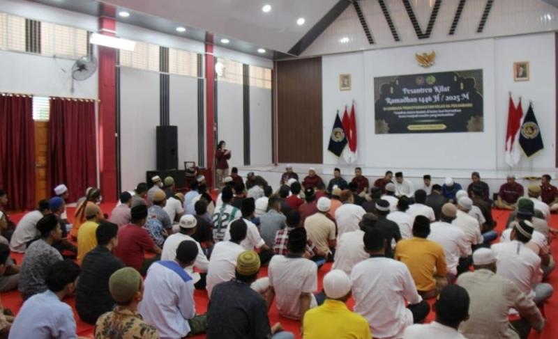 Warga Binaan Antusias Ikuti Pesantren Kilat Ramadan di Lapas Pekanbaru