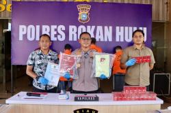 Polres Rohul Amankan Pemilik Toko yang Jual Rokok Ilegal 5.000 Bungkus