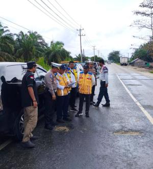 Dirlantas dan Instansi Terkait Cek Kondisi Jalan Lintas Timur