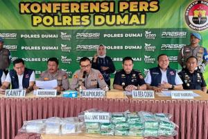 4 Pelaku Penyelundup 32 Kg Sabu dari Malaysia ke Dumai Ditangkap